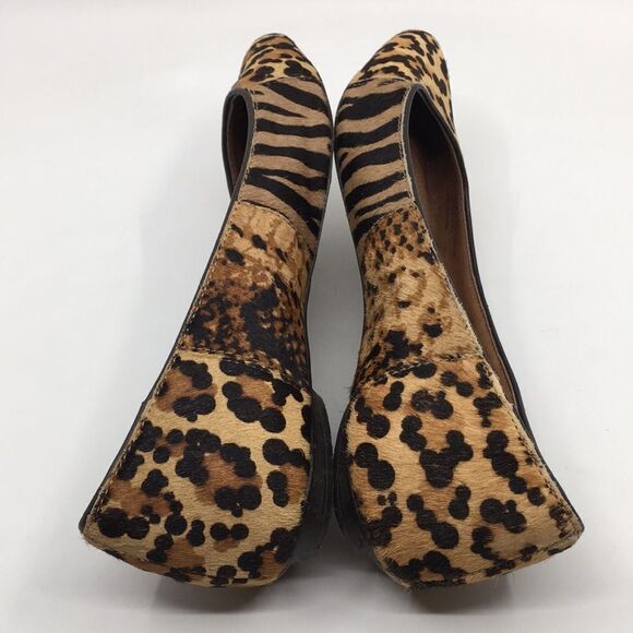 Corso Como Animal Print Pony Hair Hair on Hide Pointy Ballet Flats Size 7M - Picture 9 of 16